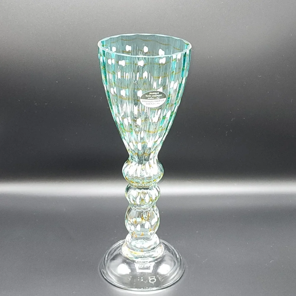 Pier I 1 of‎ A Kind Art Glass Collection Blown Glass Tall Vase Aqua 12